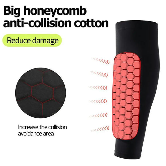 Honeycomb Soccer Shin Guards Football Shields Sports Legging Shinguards Leg Sleeves Protective Gear Shank Protector